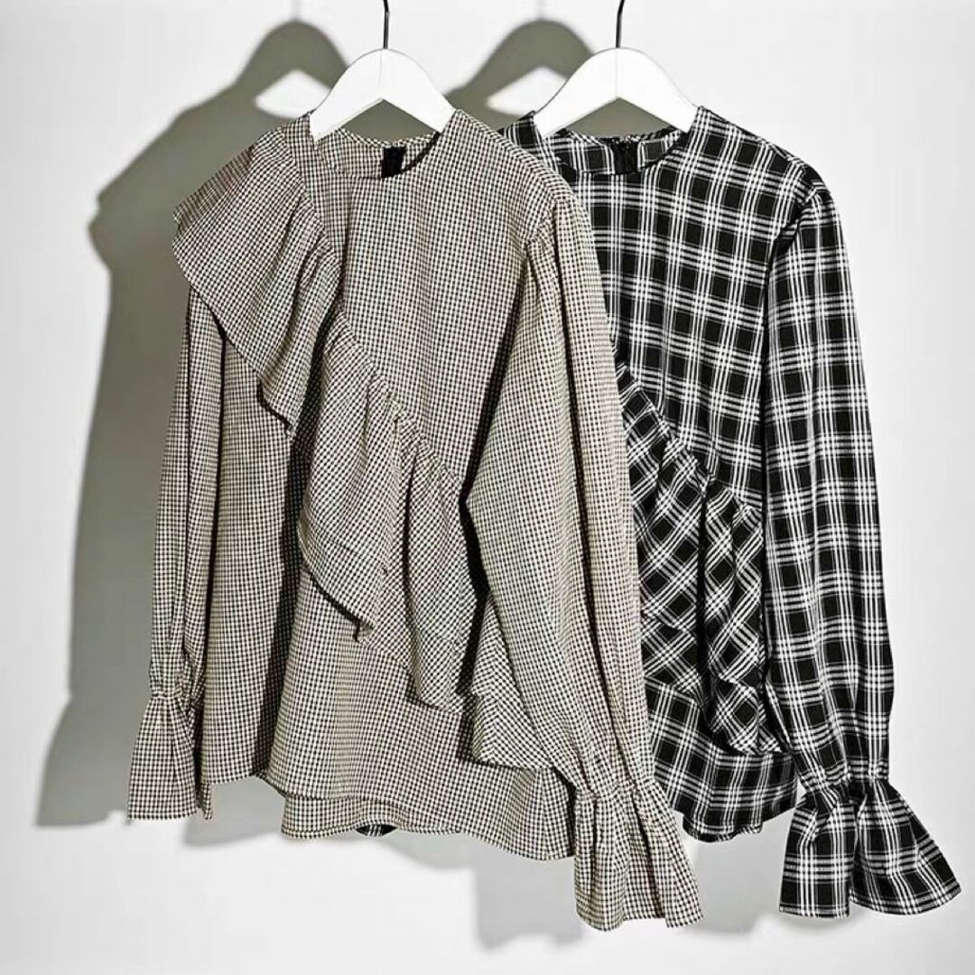 新品 ClaSTEllaR ROUND FRILL BLOUSE CHECKの通販 by ほぼ全品即日発送