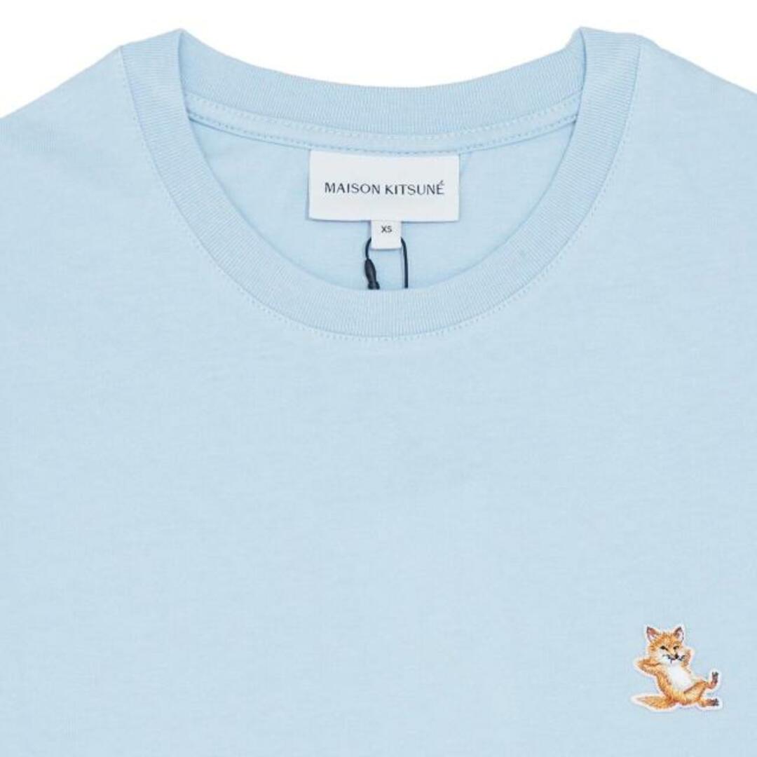 MAISON KITSUNE'(メゾンキツネ)のMaison Kitsune(メゾン キツネ) LM00110KJ0008 メゾン キツネ チラックス フォックス パッチ レギュラー Tシャツ Sky Blue メンズのトップス(Tシャツ/カットソー(半袖/袖なし))の商品写真