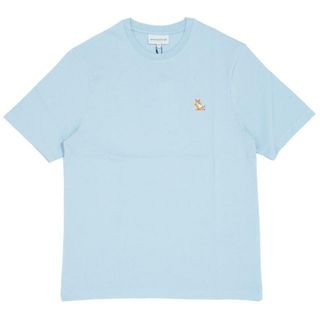 メゾンキツネ(MAISON KITSUNE')のMaison Kitsune(メゾン キツネ) LM00110KJ0008 メゾン キツネ チラックス フォックス パッチ レギュラー Tシャツ Sky Blue(Tシャツ/カットソー(半袖/袖なし))