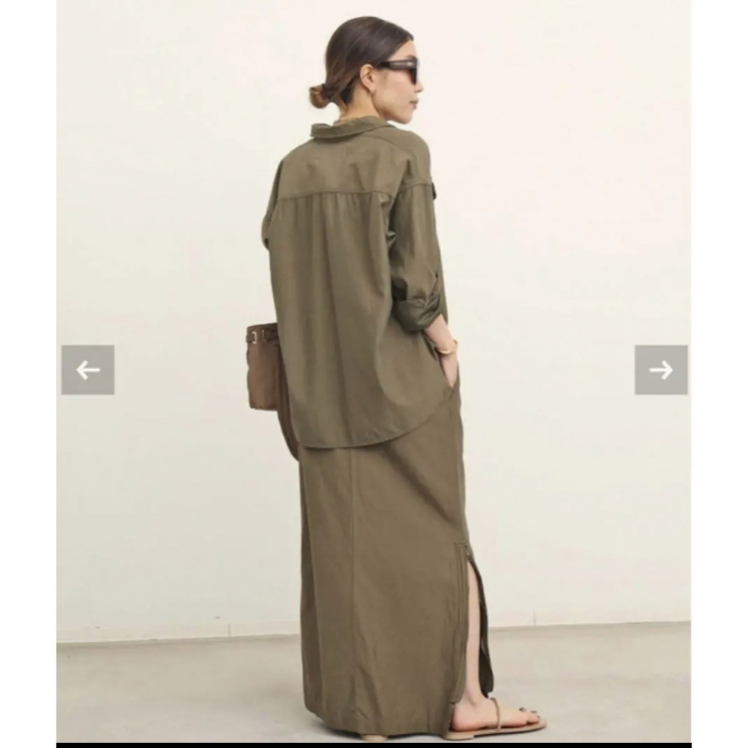 L'Appartement DEUXIEME CLASSE(アパルトモンドゥーズィエムクラス)のレミレリーフ Military Maxi Skirt Shirt アパルトモン レディースのトップス(シャツ/ブラウス(長袖/七分))の商品写真