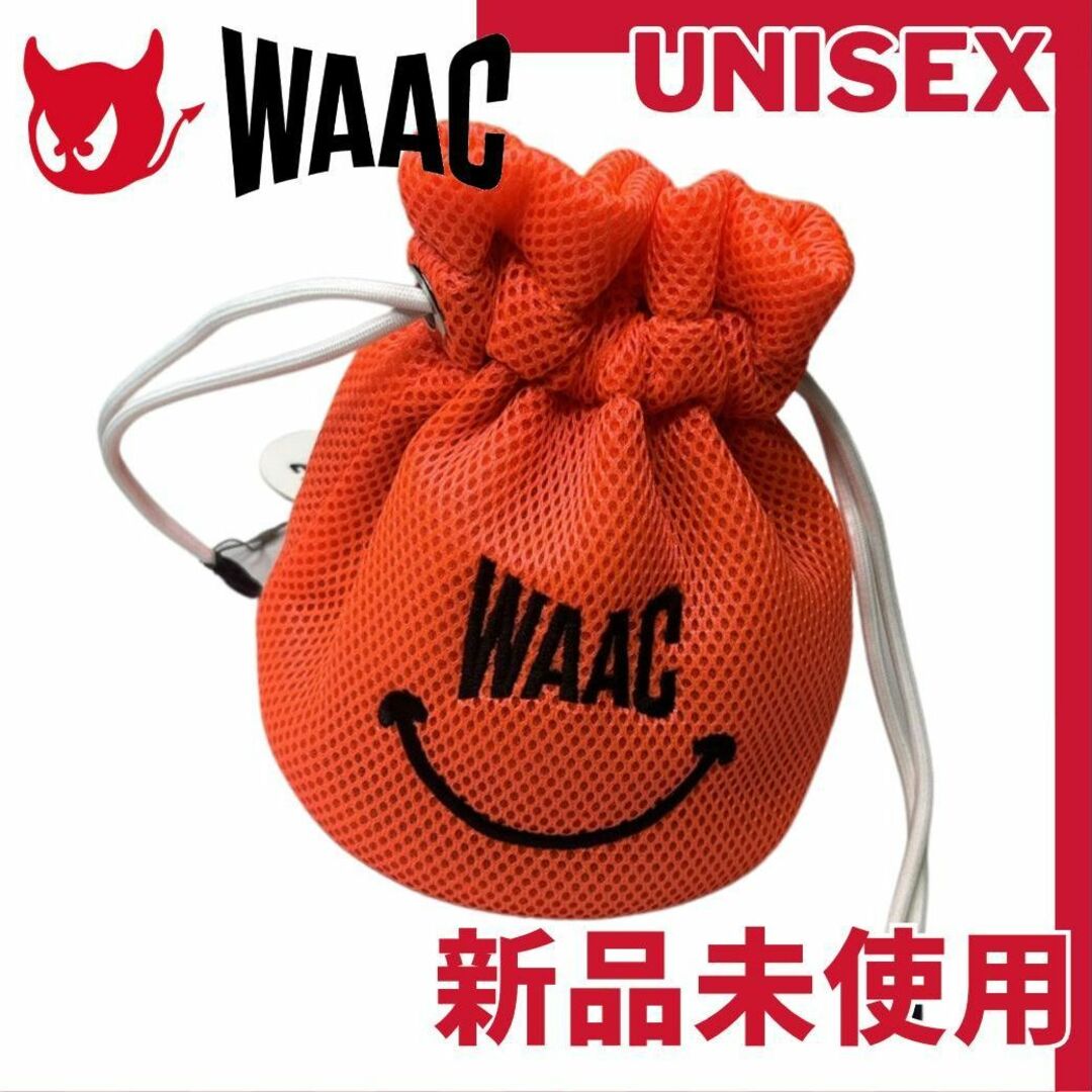 【新品 未使用】韓国ゴルフブランド　メッシュポーチバッグ　WAAC ワック