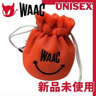 【新品 未使用】韓国ゴルフブランド　メッシュポーチバッグ　WAAC ワック(バッグ)