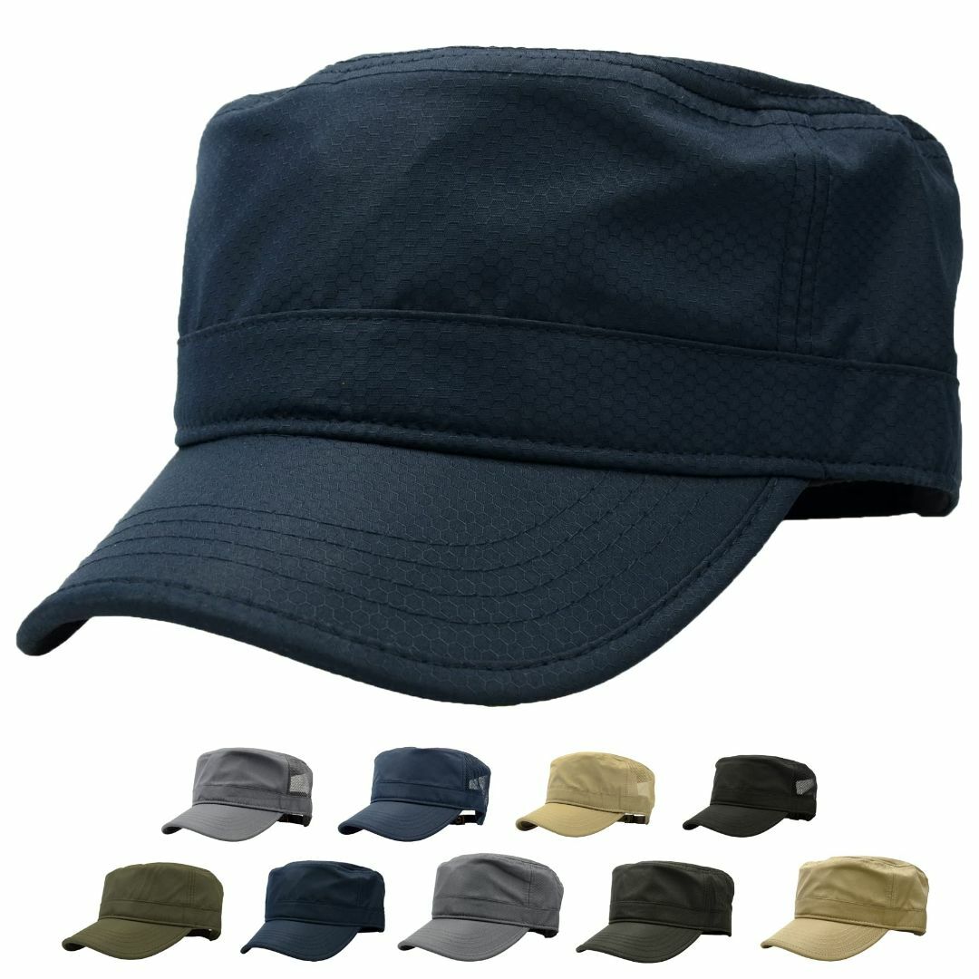 【色: ブルー】RF ワークキャップ メンズ 大きいサイズ 帽子 ミリタリー X