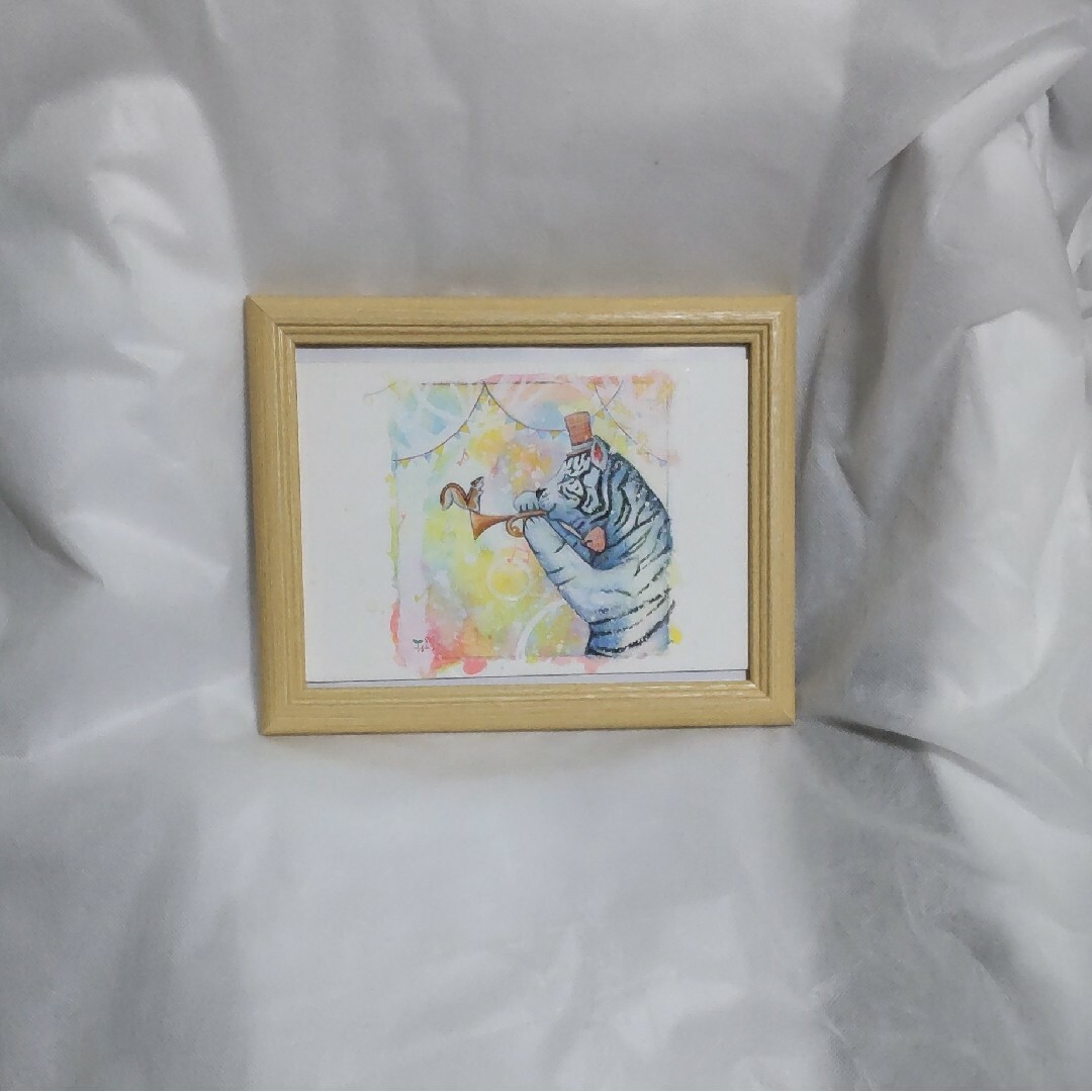 画家Yoshi原画 ホワイトタイガー アニマル 絵画の通販 by こねこネット｜ラクマ
