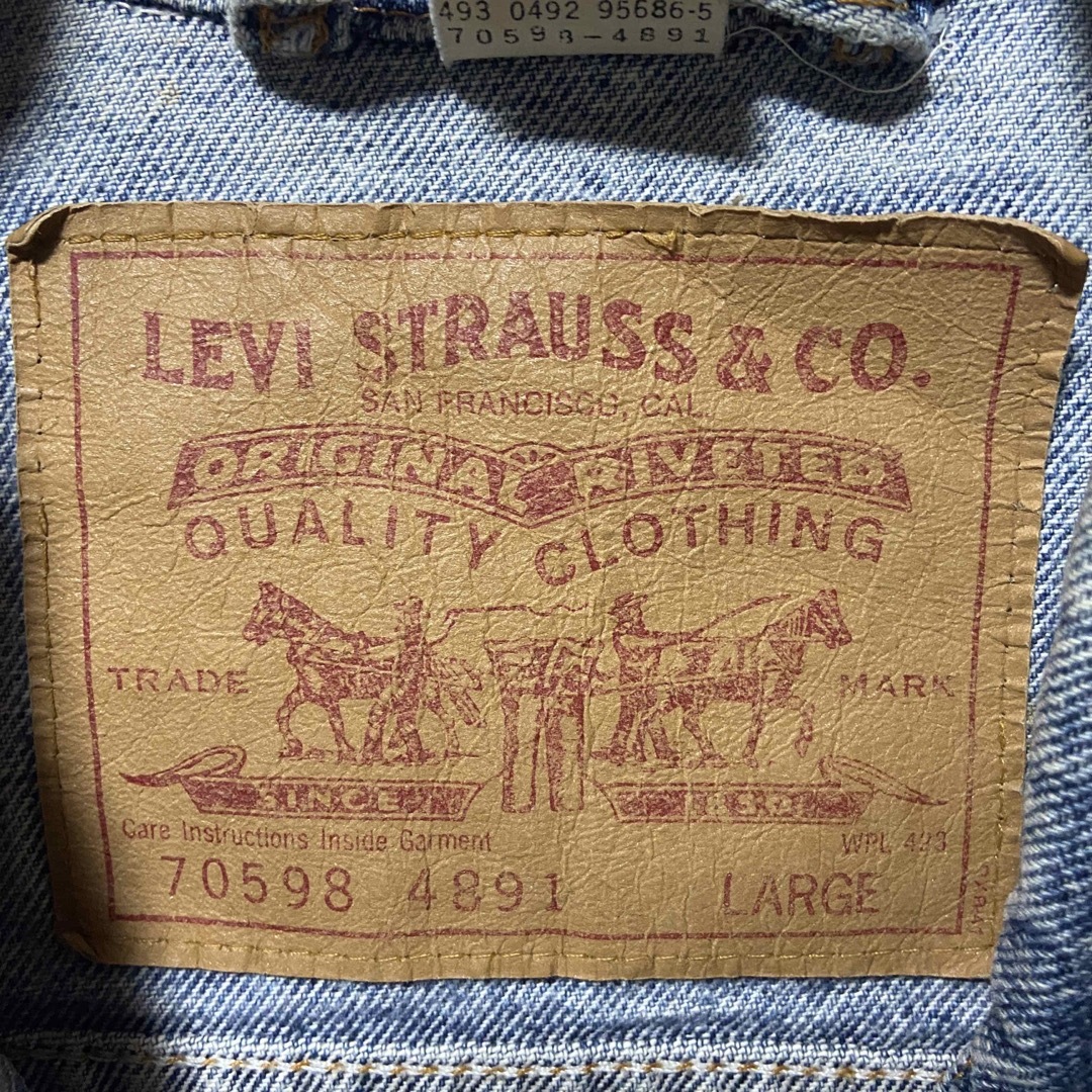 【希少】M100 LEVI’S デニムジャケット 70598 4891