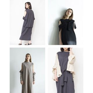 ユナイテッドアローズ(UNITED ARROWS)のLUGIVA TOKYO ルギヴァ 3wayカットワンピース ブラック ほぼ新品(ひざ丈ワンピース)