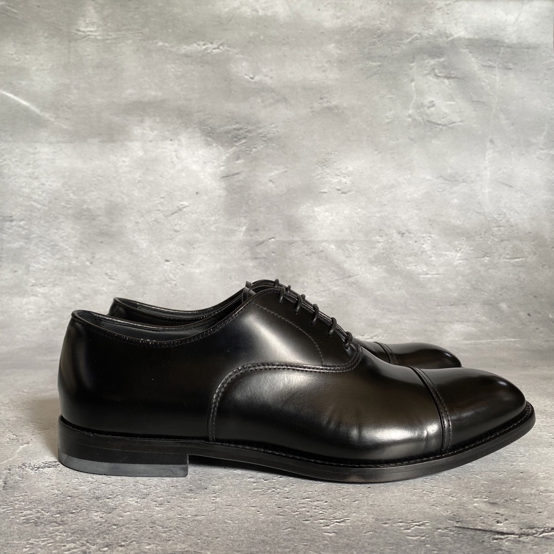 新品 DOUCAL'S キャップトゥ オックスフォードシューズ 革靴 ポリッシュ 3