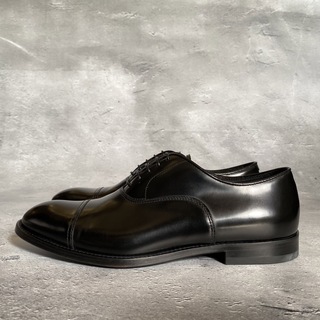 新品 DOUCAL'S キャップトゥ オックスフォードシューズ 革靴 ポリッシュ