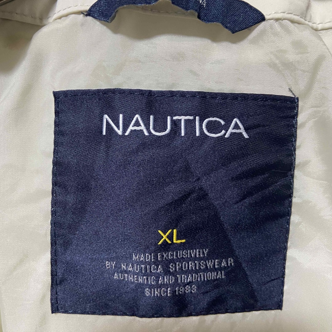 NAUTICA - M108 NAUTICA ナイロンジャケット 古着 ホワイトジャケット