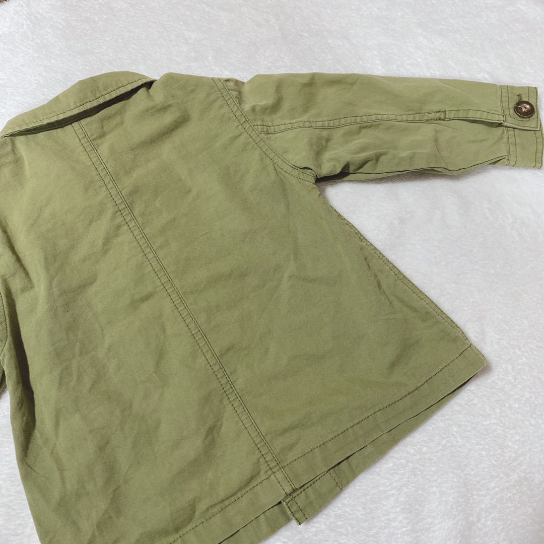 LAGOM(ラーゴム)の【Samansa Mos2 Lagom】ミリタリーシャツ　カーキシャツ キッズ/ベビー/マタニティのキッズ服男の子用(90cm~)(Tシャツ/カットソー)の商品写真