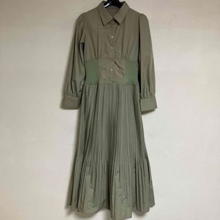 トッコクローゼット(TOCCO closet)のトッコクローゼット　ワンピース　ウエストニット　プリーツロングワンピース(ロングワンピース/マキシワンピース)