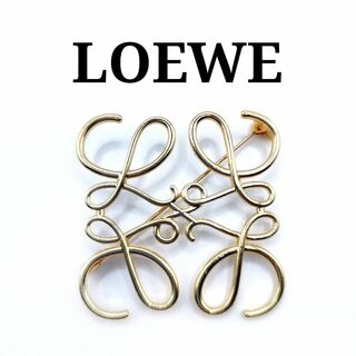 LOEWE - 【極美品】ロエベ ブローチ アナグラム ゴールドの通販 by