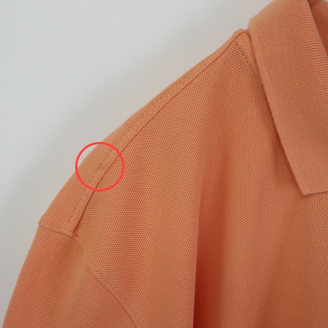 NAUTICA(ノーティカ)の【XLサイズ】ノーティカ／ポロシャツ　刺繍ロゴ　夏カラー　オレンジ　鹿の子　古着 メンズのトップス(ポロシャツ)の商品写真