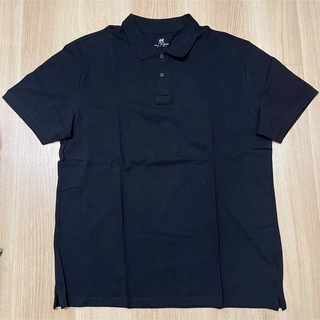 エイチアンドエム(H&M)のH&M ポロシャツ　ブラック　L(ポロシャツ)