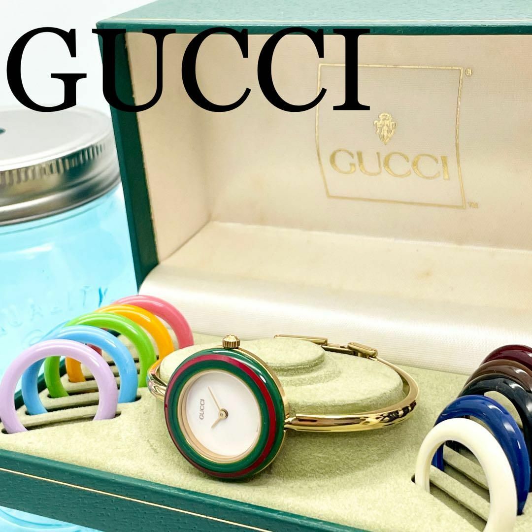 Gucci - 47【美品】GUCCI グッチ時計 レディース腕時計 箱付き