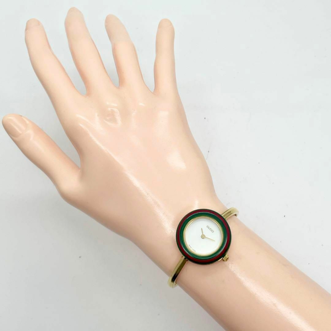 47【美品】GUCCI グッチ時計　レディース腕時計　箱付き　チェンジベゼル