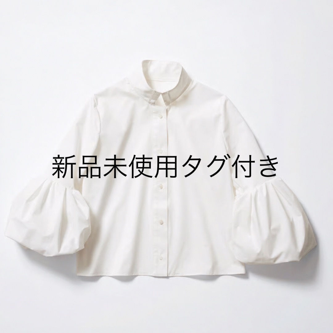 シーマリー バルーンスリーブ長袖ブラウス white