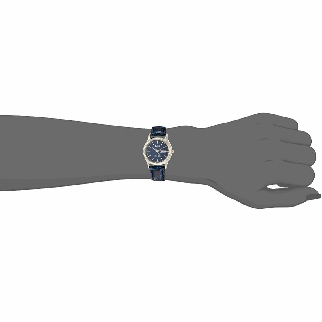 [シチズン Q&Q] 腕時計 アナログ 防水 日付 曜日 革ベルト A205-3 1