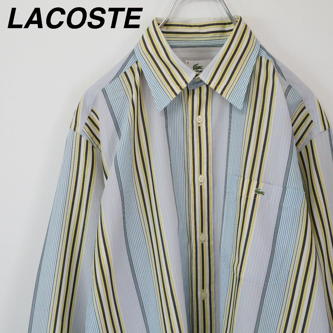 LACOSTE - 【マルチストライプ】ラコステ／ストライプシャツ 刺繍ロゴ ...