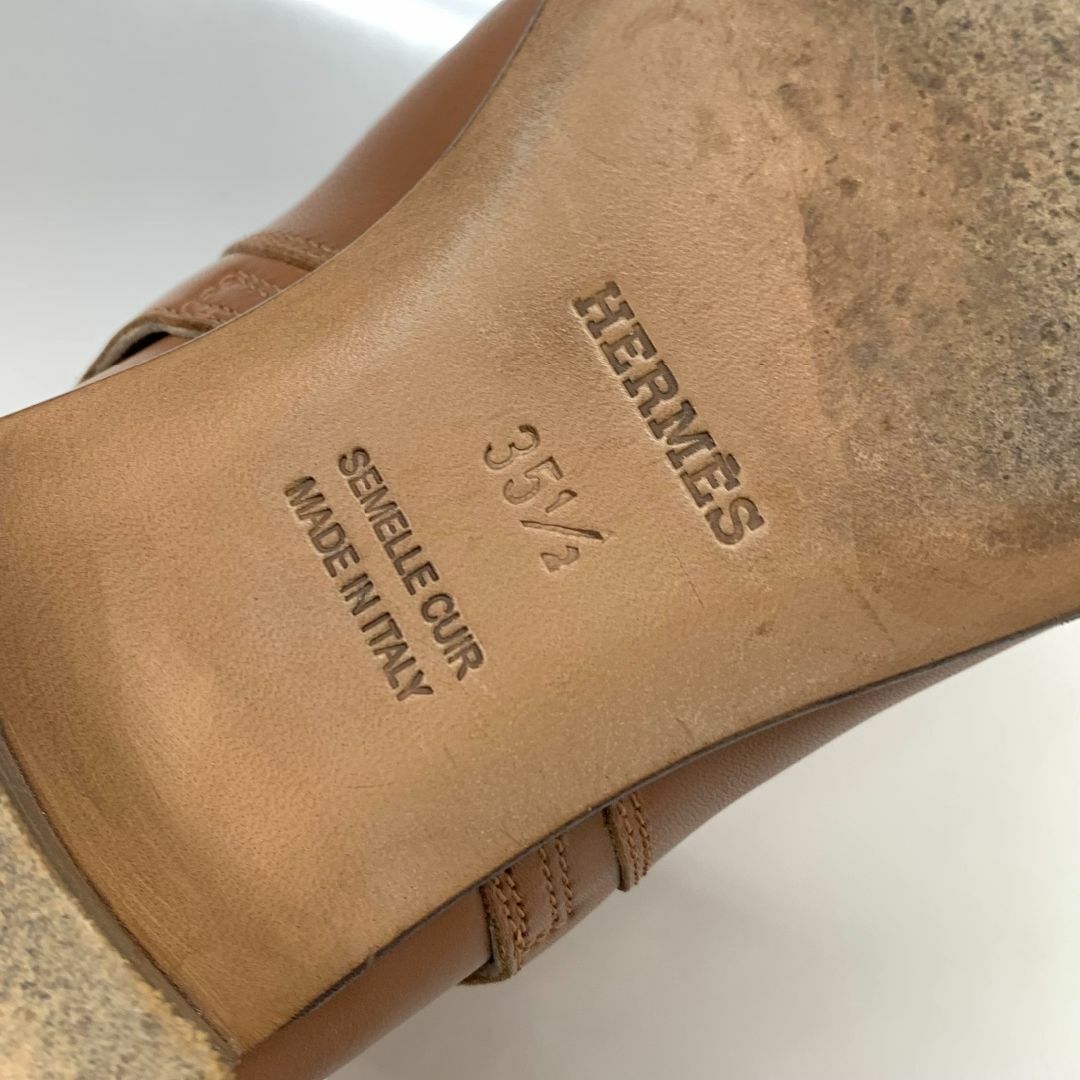 Hermes(エルメス)の6544 エルメス ネオ レザー ケリー金具 ショートブーツ ブラウン レディースの靴/シューズ(ブーツ)の商品写真