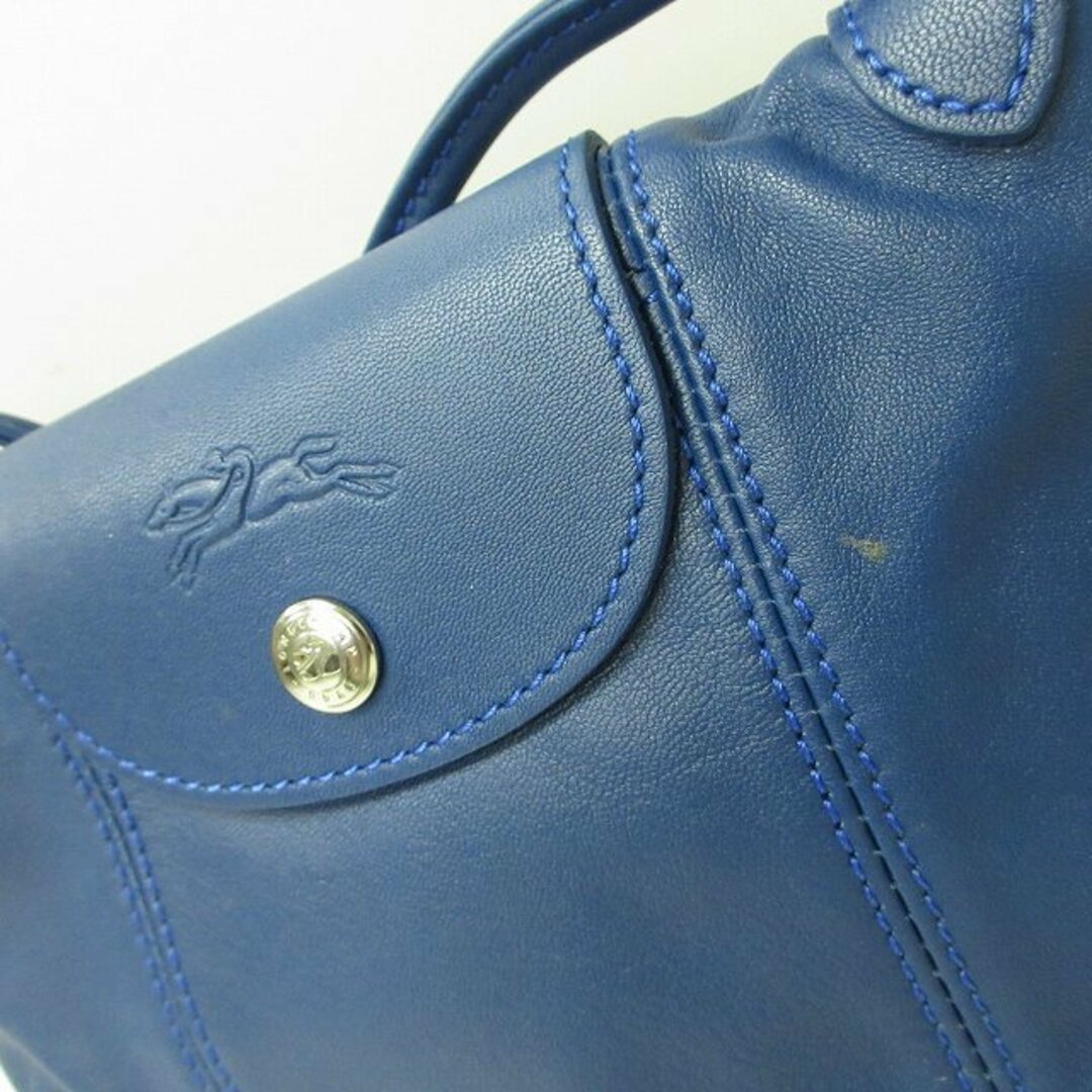 LONGCHAMP(ロンシャン)のロンシャン ショルダーバッグ 斜め掛けバッグ ポーチ レザー 青 ■WY レディースのバッグ(ショルダーバッグ)の商品写真