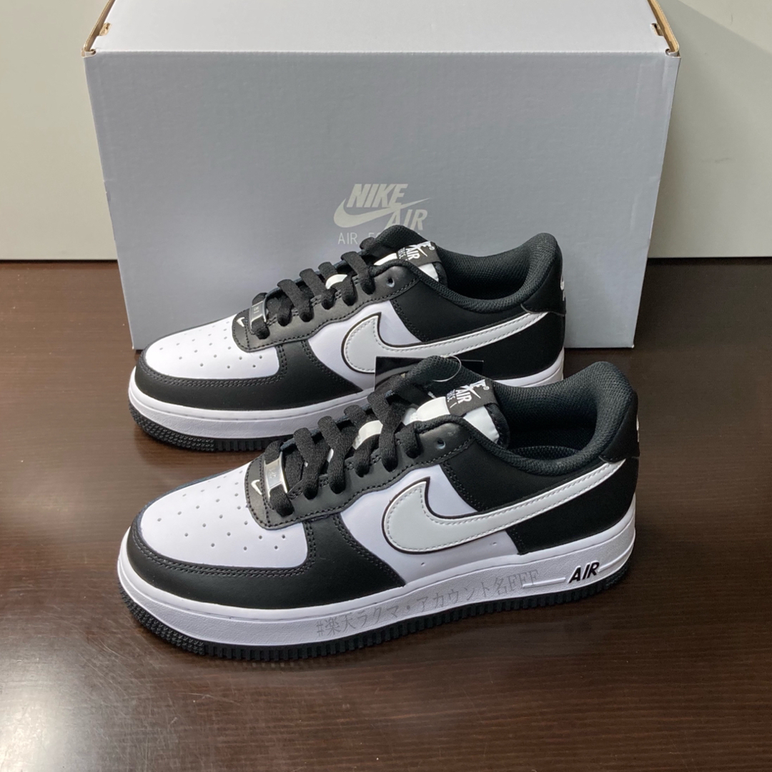 【新品24.5cm】NIKE エアフォース1'07 ブラック/ホワイト