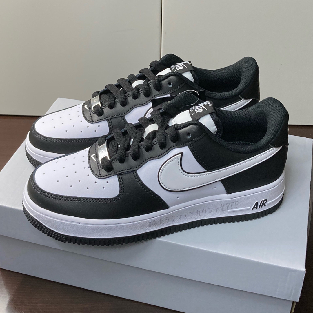 【新品24.5cm】NIKE エアフォース1'07 ブラック/ホワイト