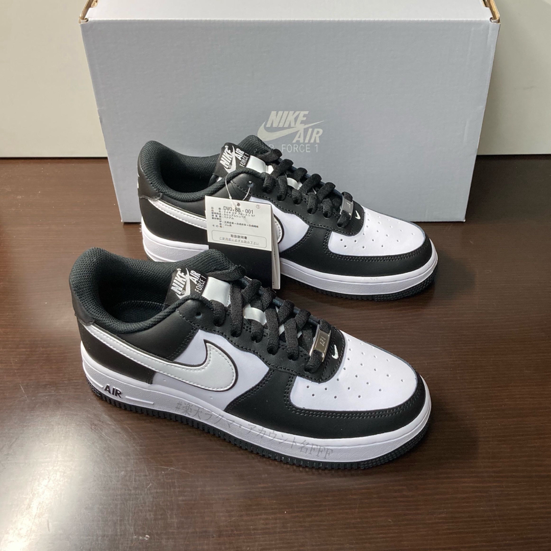 【新品24.5cm】NIKE エアフォース1'07 ブラック/ホワイト