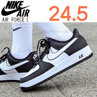 【新品 24.5 cm】NIKE エアフォース １'07 ブラック/ホワイト