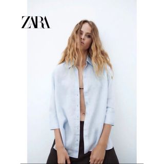 Zara ザラ リネン シャツ ブラウスカジュアル  レディース トップス