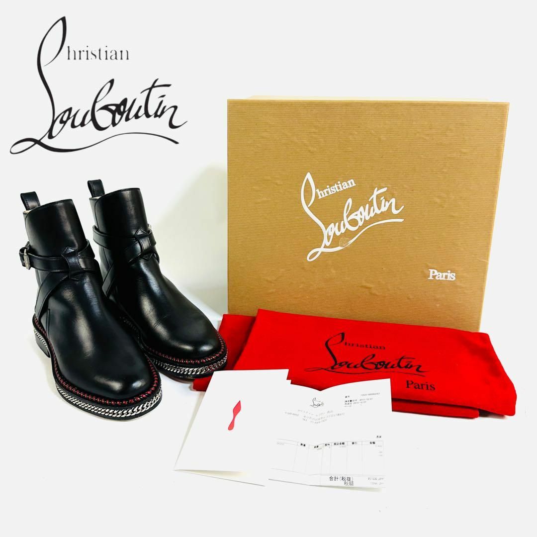 【極美品】Louboutin ルショッパーブーツ  351/2 イタリア製