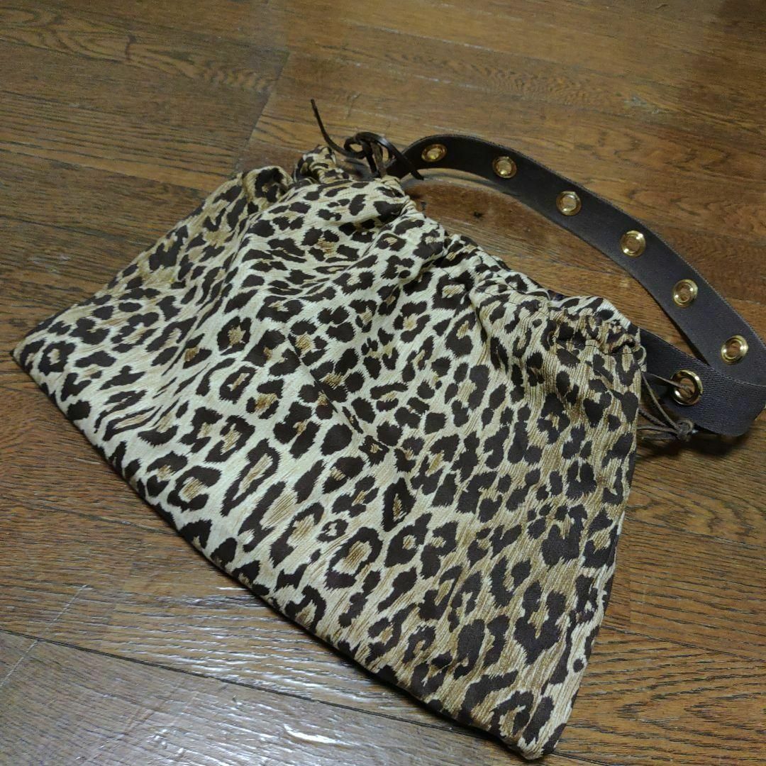 T超美品 ドルガバ トートバッグ 肩掛けバッグ レオパード 大容量 巾着