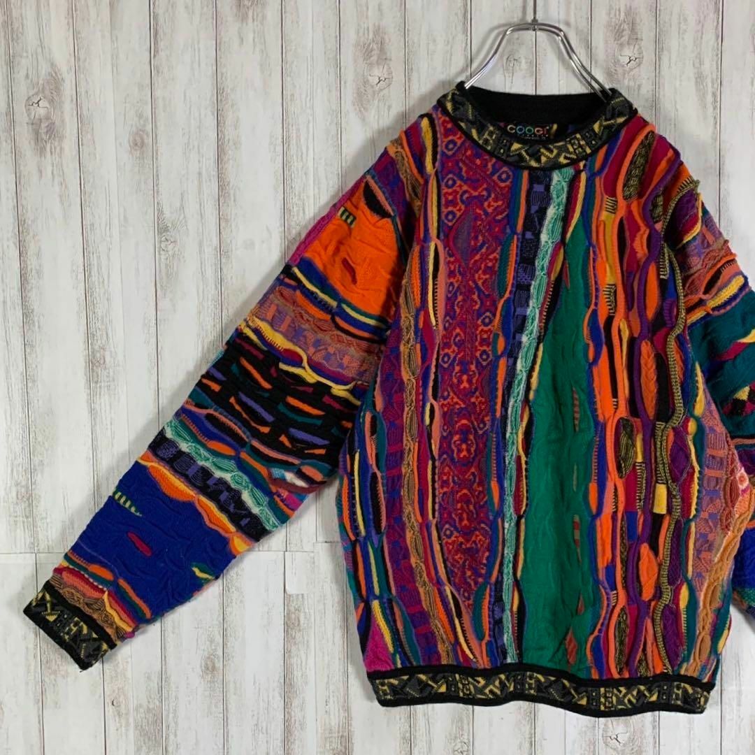 【幻の1点モノ】coogi クージー 立体 編込み 3Dニット 即完売モデル 4