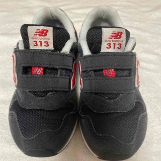 ニューバランス(New Balance)のニューバランス313  18.5cm  黒×赤(スニーカー)