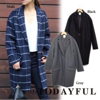 トゥデイフル(TODAYFUL)のWool Chester Coat チェックコート(チェスターコート)