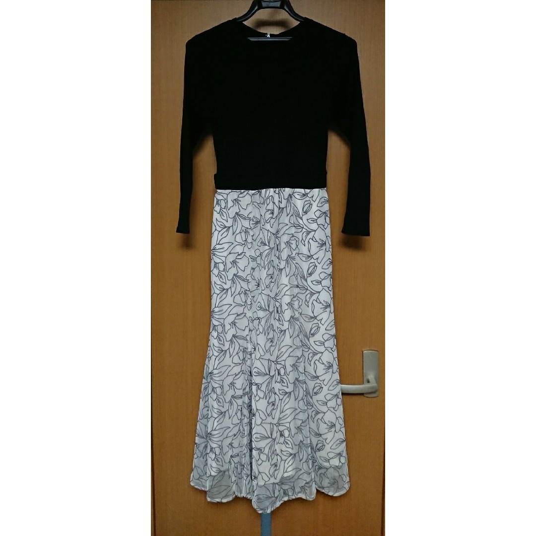 JUSGLITTY(ジャスグリッティー)のジャスグリッティー エアリー 刺繍 スカート ドッキング ワンピース レディースのワンピース(ロングワンピース/マキシワンピース)の商品写真