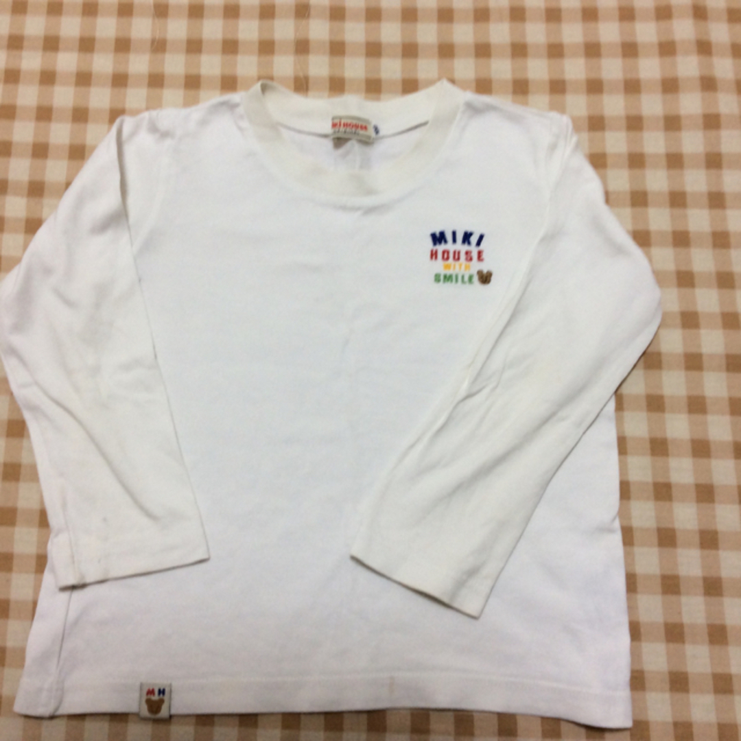 mikihouse(ミキハウス)のミキハウス 白 シャツ キッズ/ベビー/マタニティのキッズ服男の子用(90cm~)(Tシャツ/カットソー)の商品写真