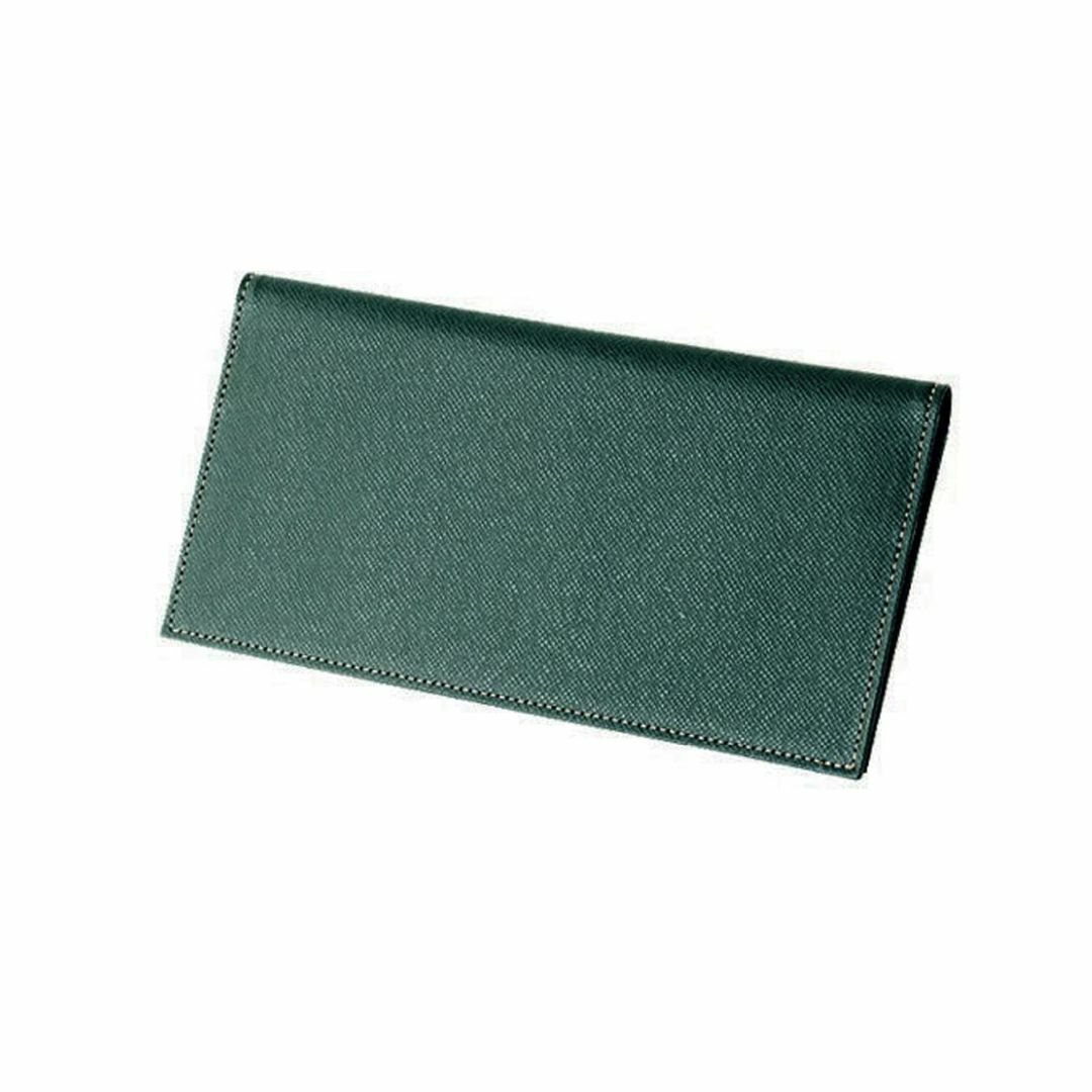 【色: グリーン】幕末ロングウォレット 財布 薄型 8mm 多機能 カード収納