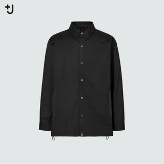 ユニクロ(UNIQLO)の新品未使用 +J 2021AW オーバーサイズシャツブルゾン ブラック M(シャツ)