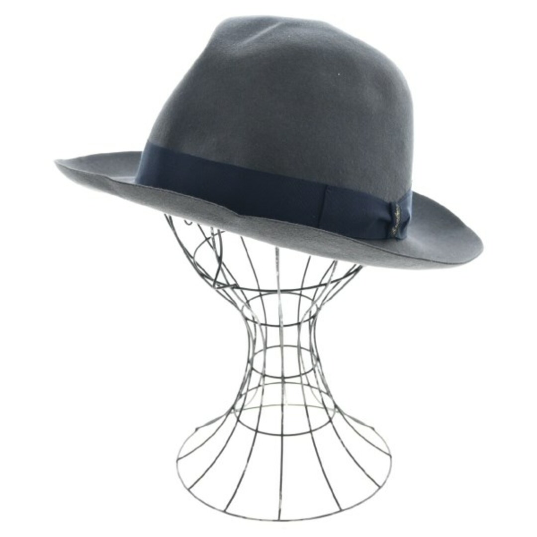 Borsalino ボルサリーノ ハット 60 グレーx黒