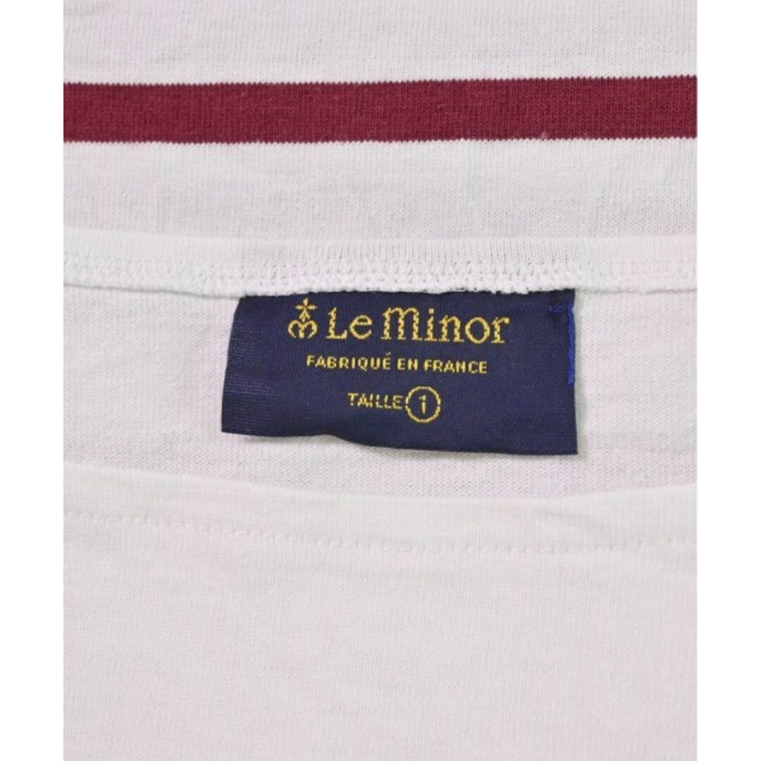 Le Minor(ルミノア)のLe minor ルミノア Tシャツ・カットソー 1(S位) 白x赤(ボーダー) 【古着】【中古】 レディースのトップス(カットソー(半袖/袖なし))の商品写真