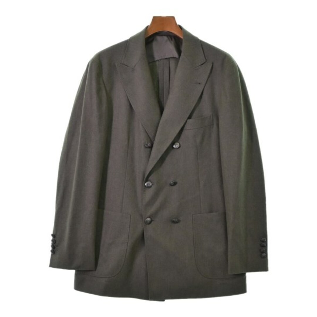 BRUNELLO CUCINELLI(ブルネロクチネリ)のBRUNELLO CUCINELLI テーラードジャケット 50(XL位) 緑 【古着】【中古】 メンズのジャケット/アウター(テーラードジャケット)の商品写真