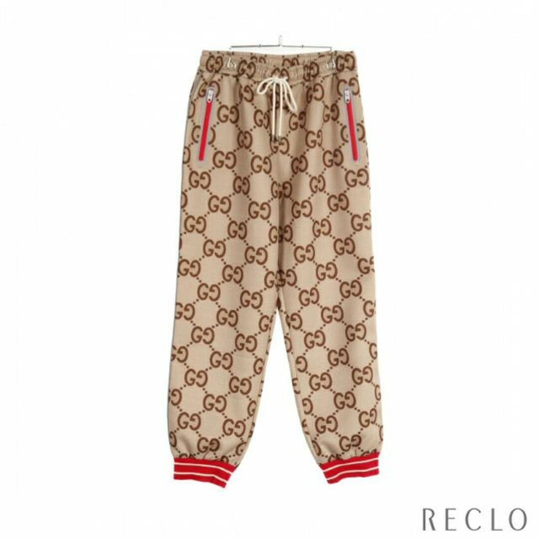 Gucci(グッチ)のジャンボGG トラックパンツ ジョガーパンツ ライトブラウン レッド メンズのパンツ(その他)の商品写真