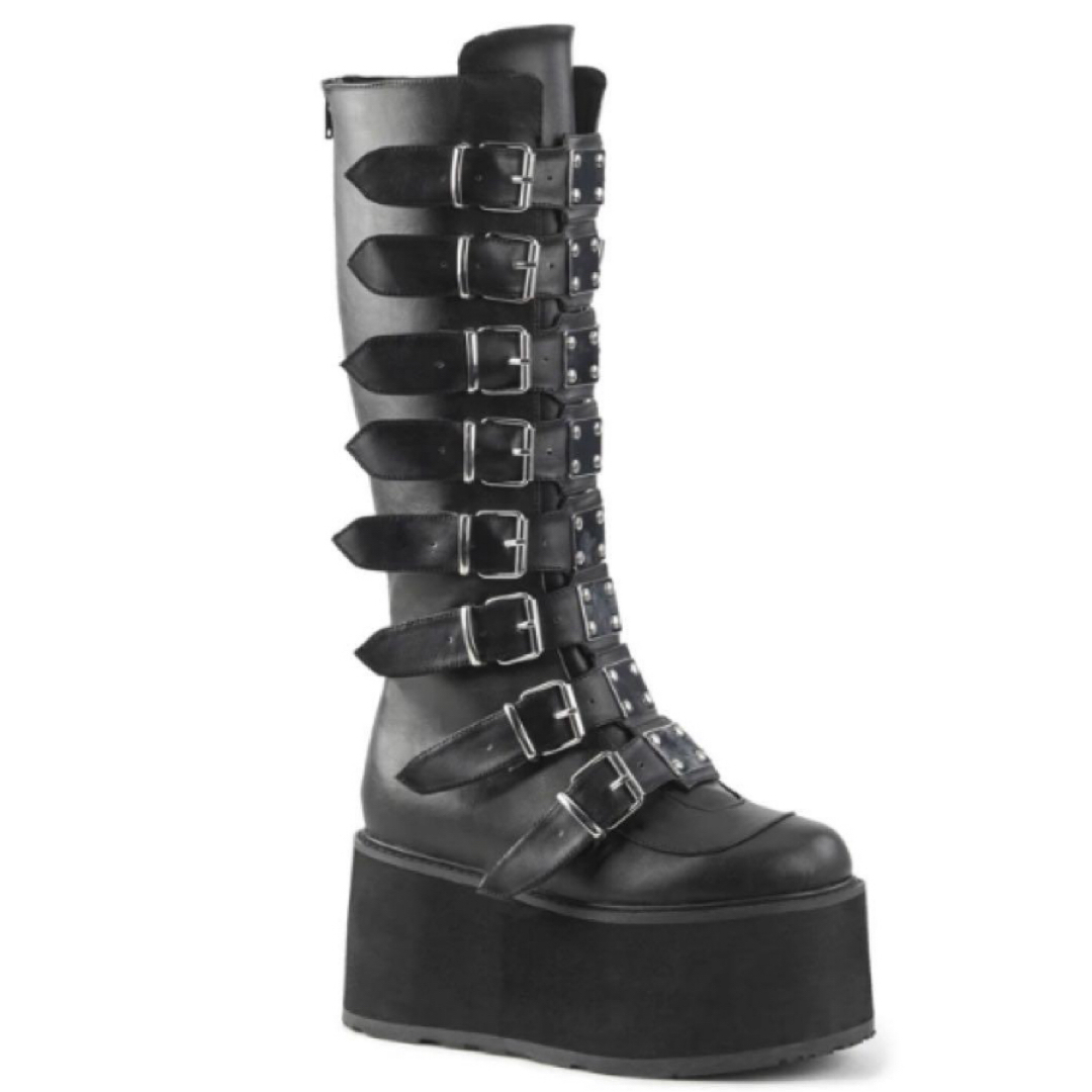 入手困難☪︎ DEMONIA DAMMED-318  BLACK 地雷 レディースの靴/シューズ(ブーツ)の商品写真
