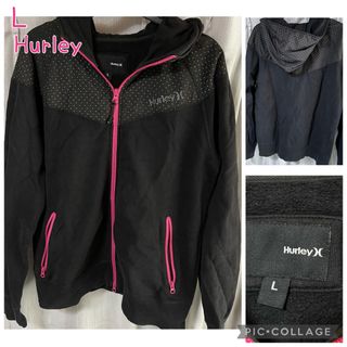 ハーレー(Hurley)のHurley ジップアップパーカー 切替フーディー ドット L(パーカー)