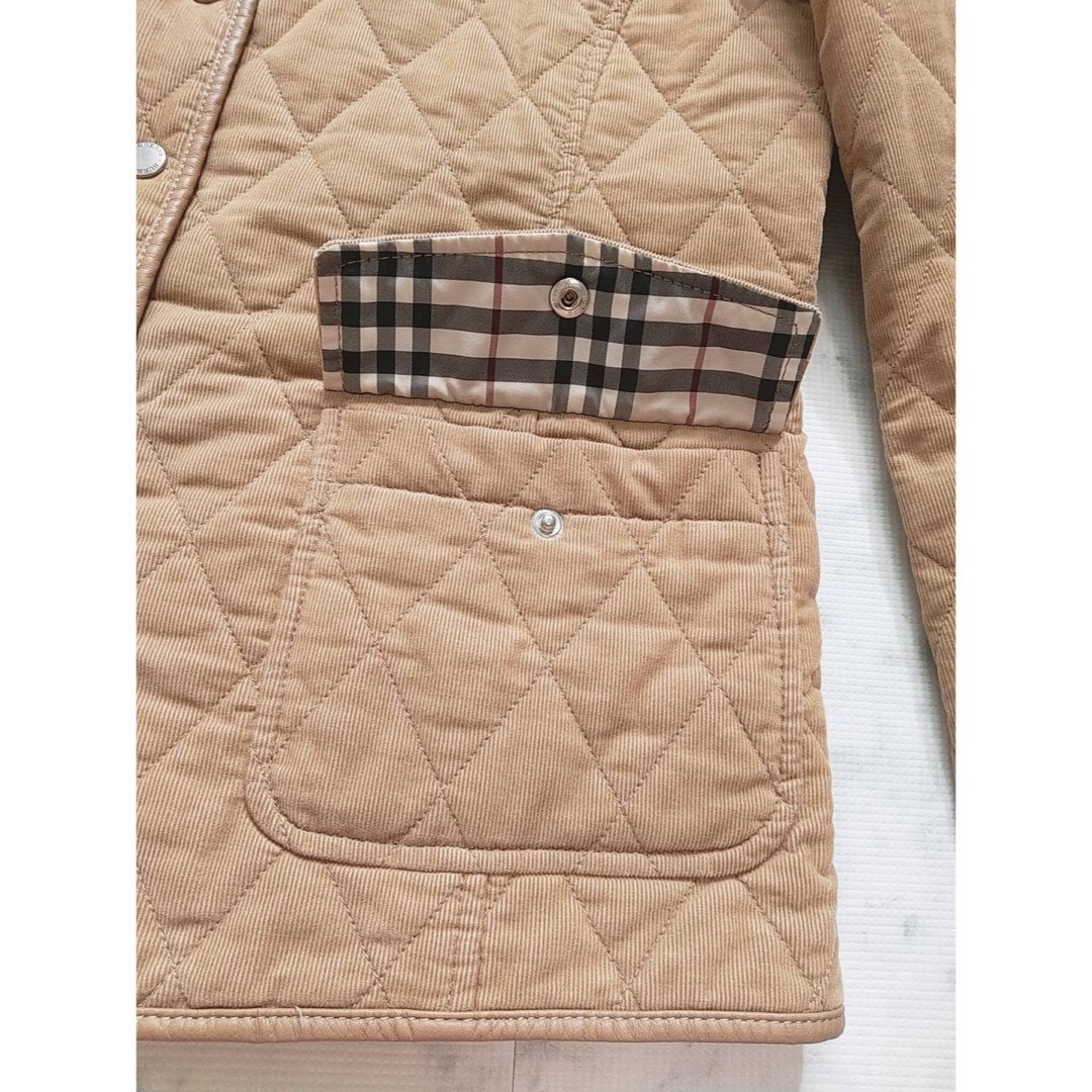 BURBERRY バーバリー コーデュロイ 牛革 キルティングジャンパー