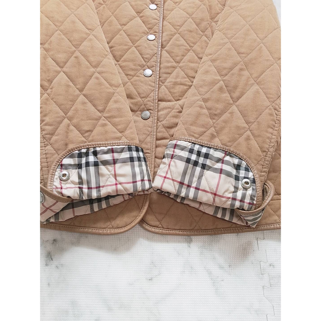 BURBERRY バーバリー コーデュロイ 牛革 キルティングジャンパー