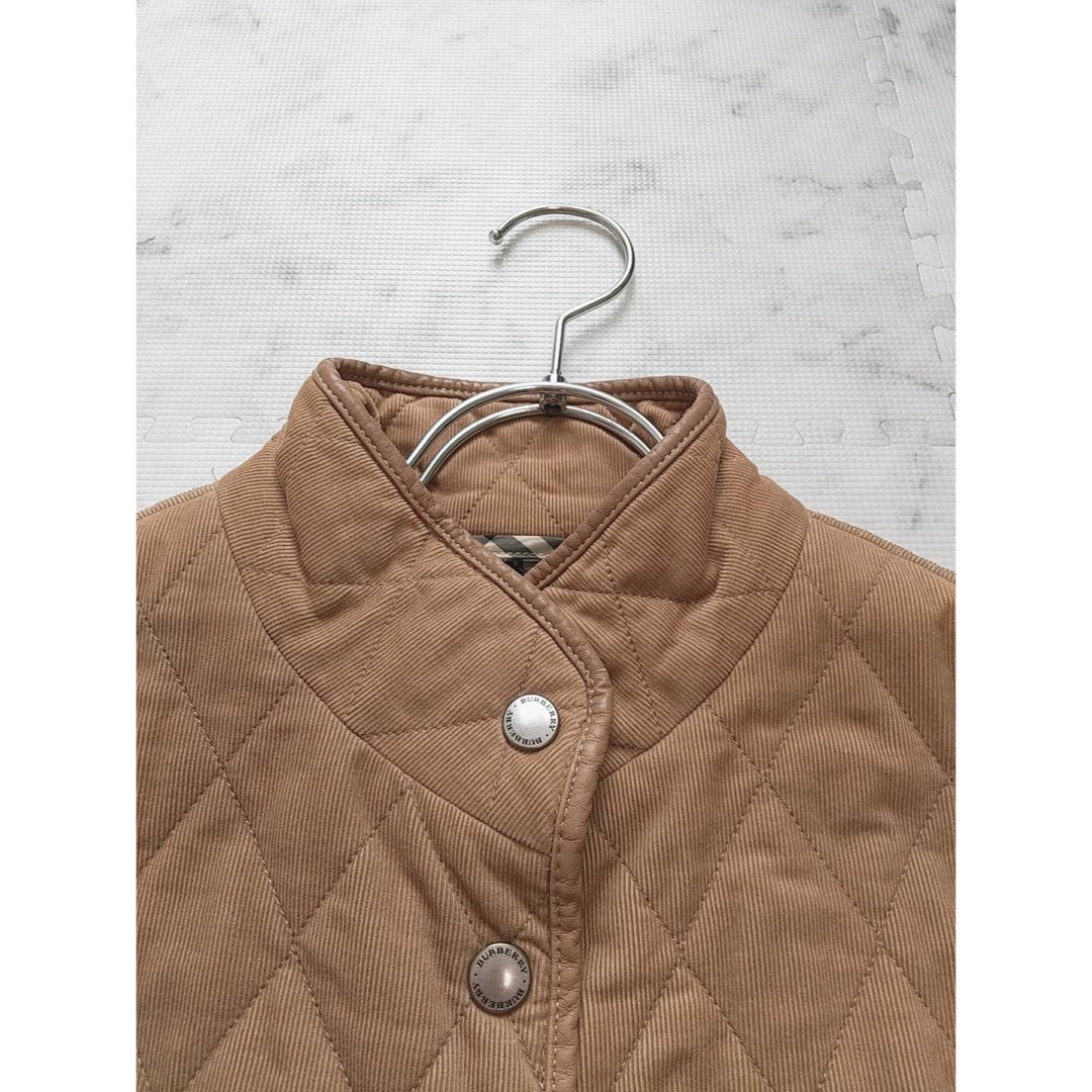 BURBERRY バーバリー コーデュロイ 牛革 キルティングジャンパー