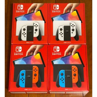 ニンテンドースイッチ(Nintendo Switch)の新品未開封 Nintendo Switch(有機ELモデル)4台(家庭用ゲーム機本体)