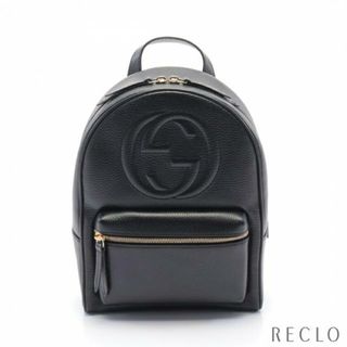 グッチ(Gucci)のソーホー インターロッキングG バックパック リュックサック レザー ブラック(リュック/バックパック)